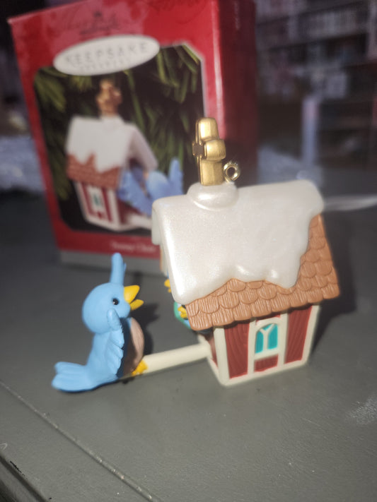 Vintage Hallmark Keepsake Ornament Treetop Choir Bird Birdhouse 1998