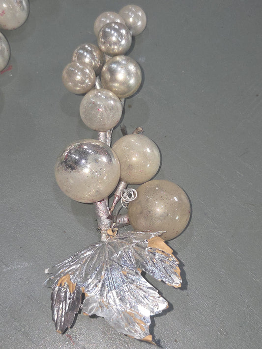 Vintage Mercury Glass Cluster Corsage Picks Set of 2 mg102