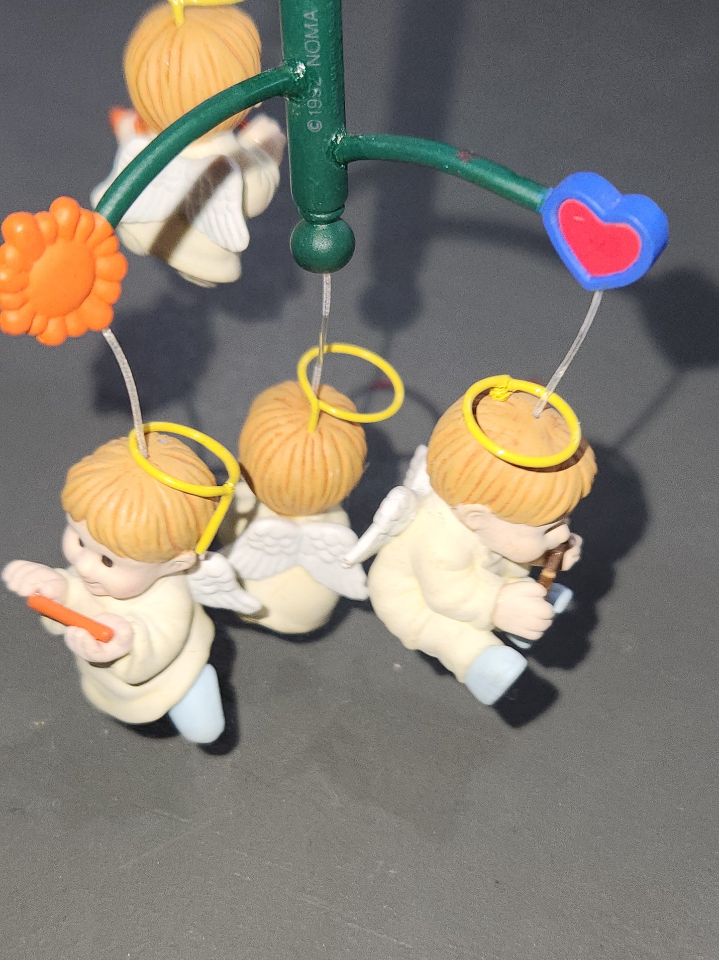 Vintage Noma OrnaMotion Rotating Christmas Ornament Heavenly Angels 1989 No Box