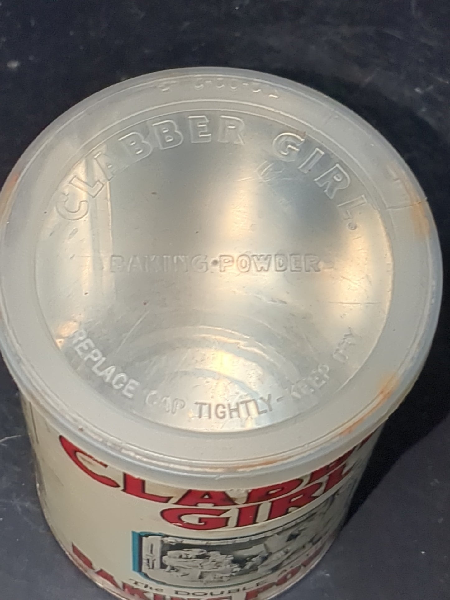 Vintage Glabber Girl baking powder tin996