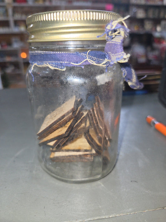 Family Fun Jar Pick an Activity with Blue & Tan Ribbon ffj3