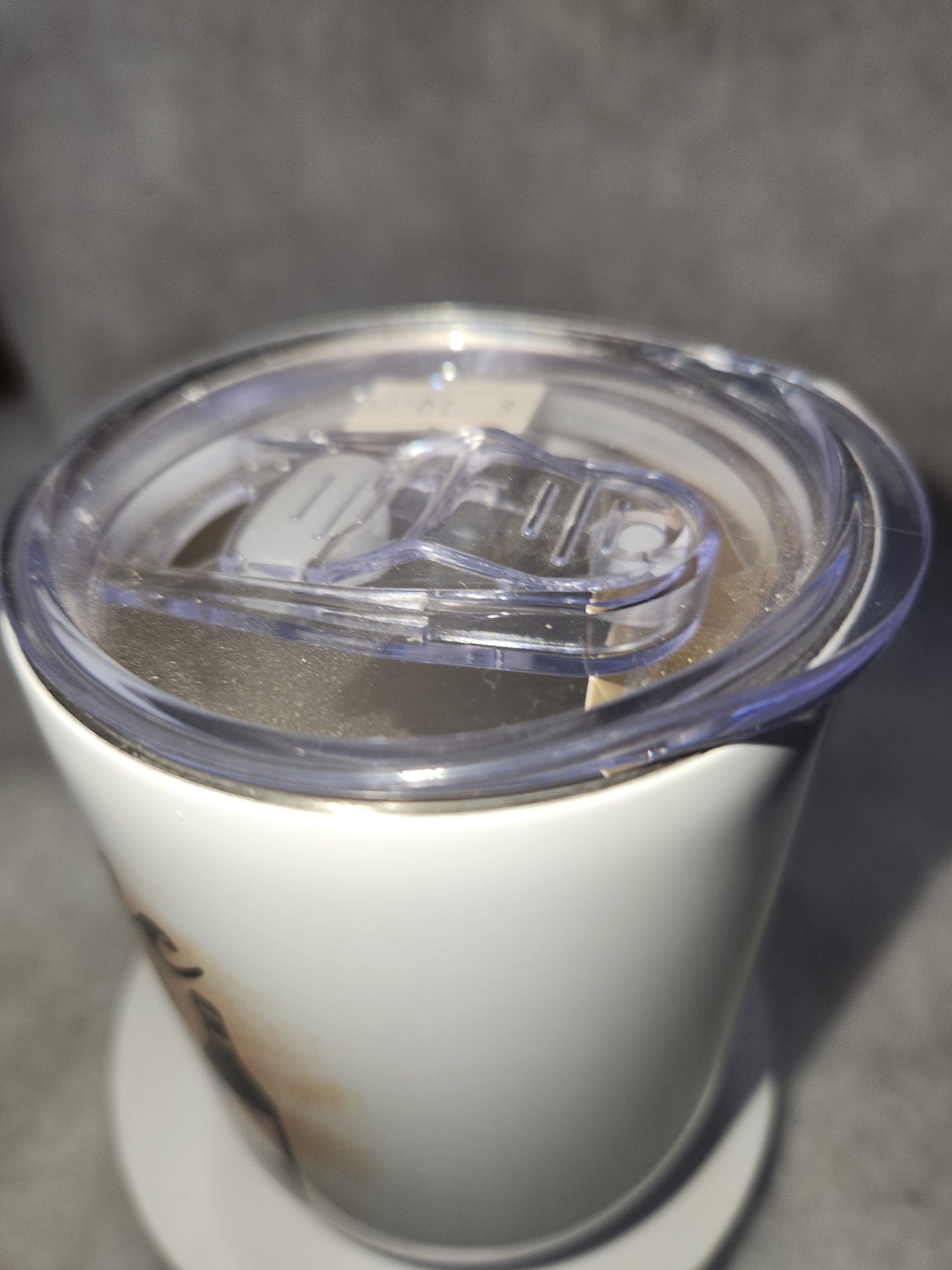 12 oz stainless steel wine tumbler it says Live Love Wine wt5