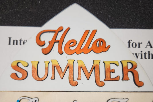 Summer June Insert Kit for Interchangeable Frame Can Fit Arch, Rectangle, or Square Frame FRAMES SOLD SEPARATELY