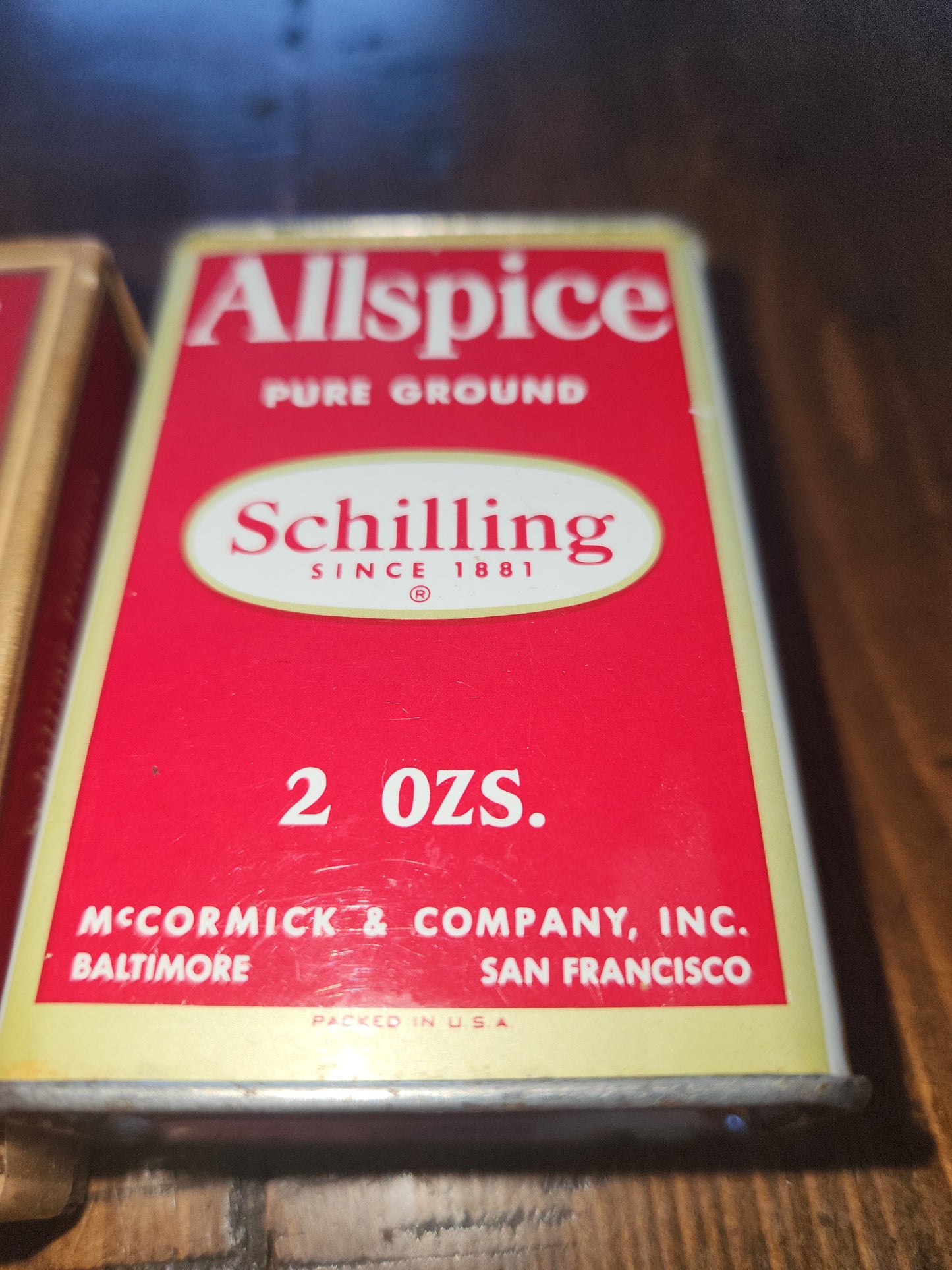 Vintage Schilling Spice Box Mustard Whole Seed, Cloves, Allspice, Cardamom Schilling Spice & Co. SAN Francisco Set of 4 sp67