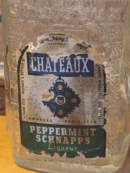Vintage Liquor Bottle CHATEAUX Peppermint Schnapps vlb1