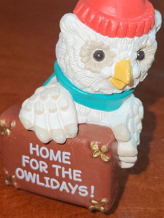 Vintage Hallmark Keepsake Ornament Home for the Owlidays 1990 miniature