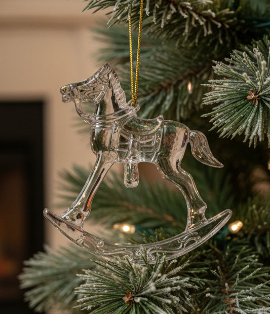 Vintage Avon Images Of Christmas Ornaments Rocking Horse and Reindeer àv61 AS IS CLEARANCE