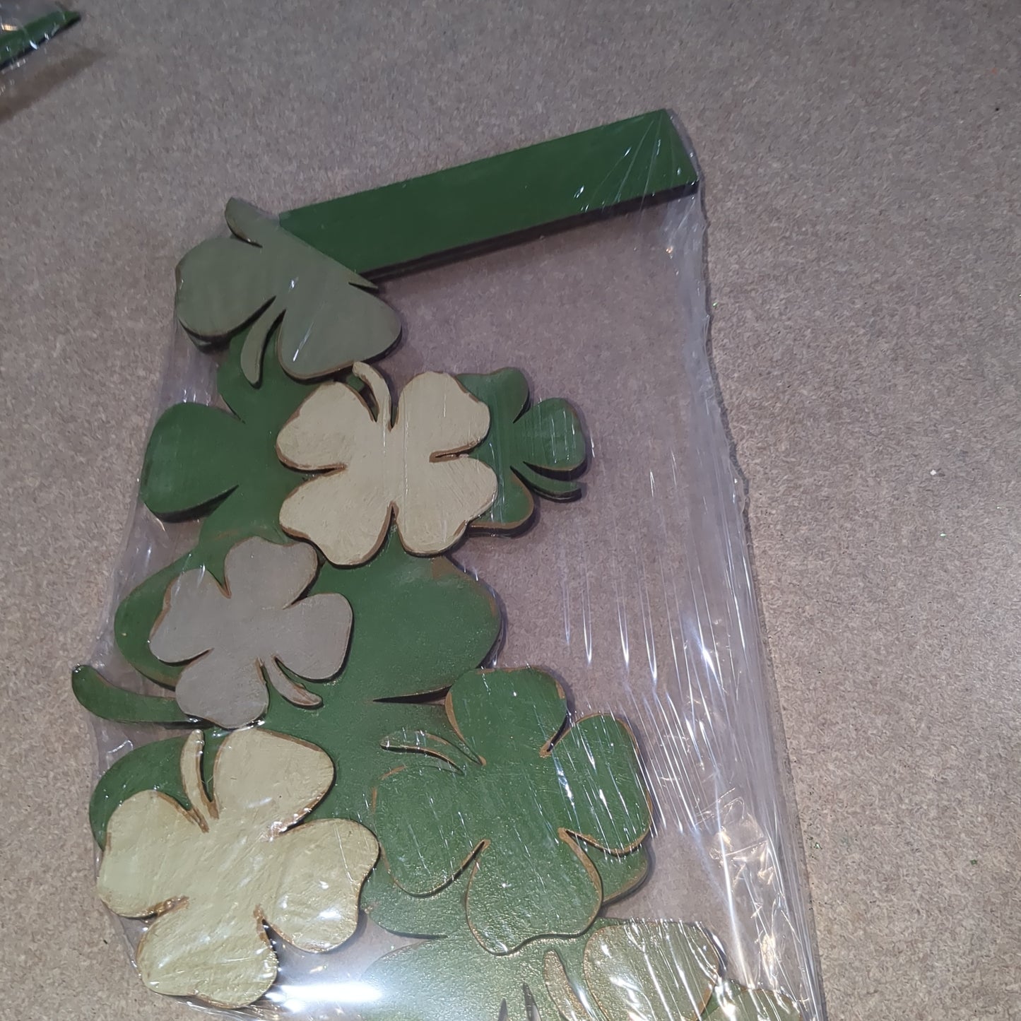 St. Patrick's Day Shamrock insert for pot spilling door sign