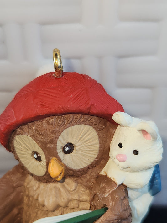 Vintage Hallmark Keepsake Ornament Miniature Owliver First in Owliver Series 1992