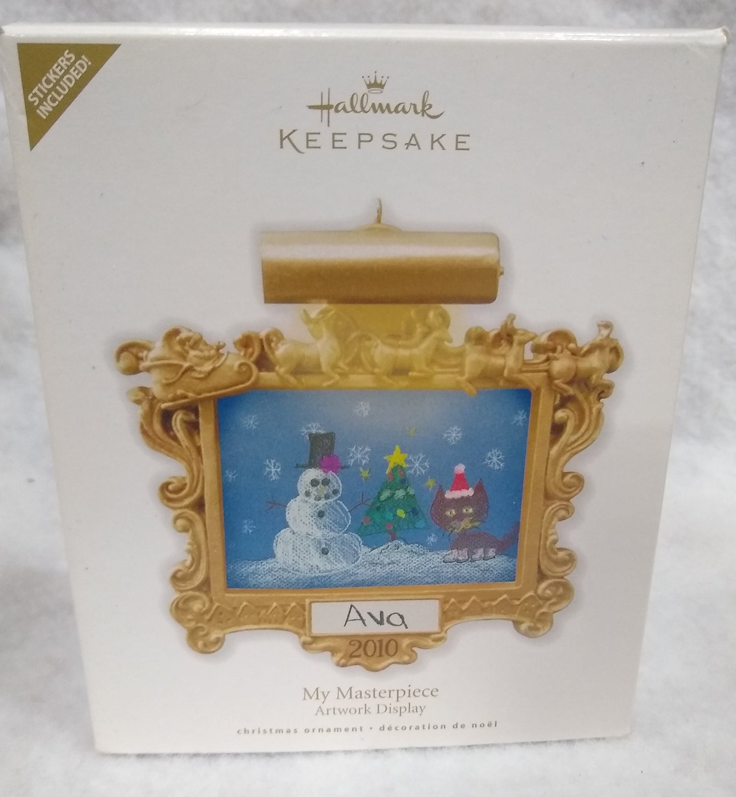 Hallmark Keepsake Ornament My Masterpiece Artwork Display 2010 AS IS no stickers