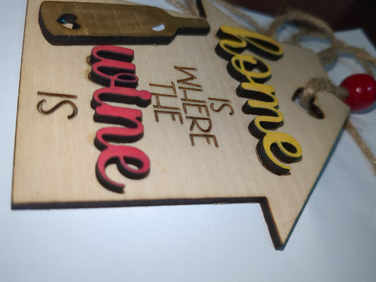 Wine tag "home is where the wine is" ho4