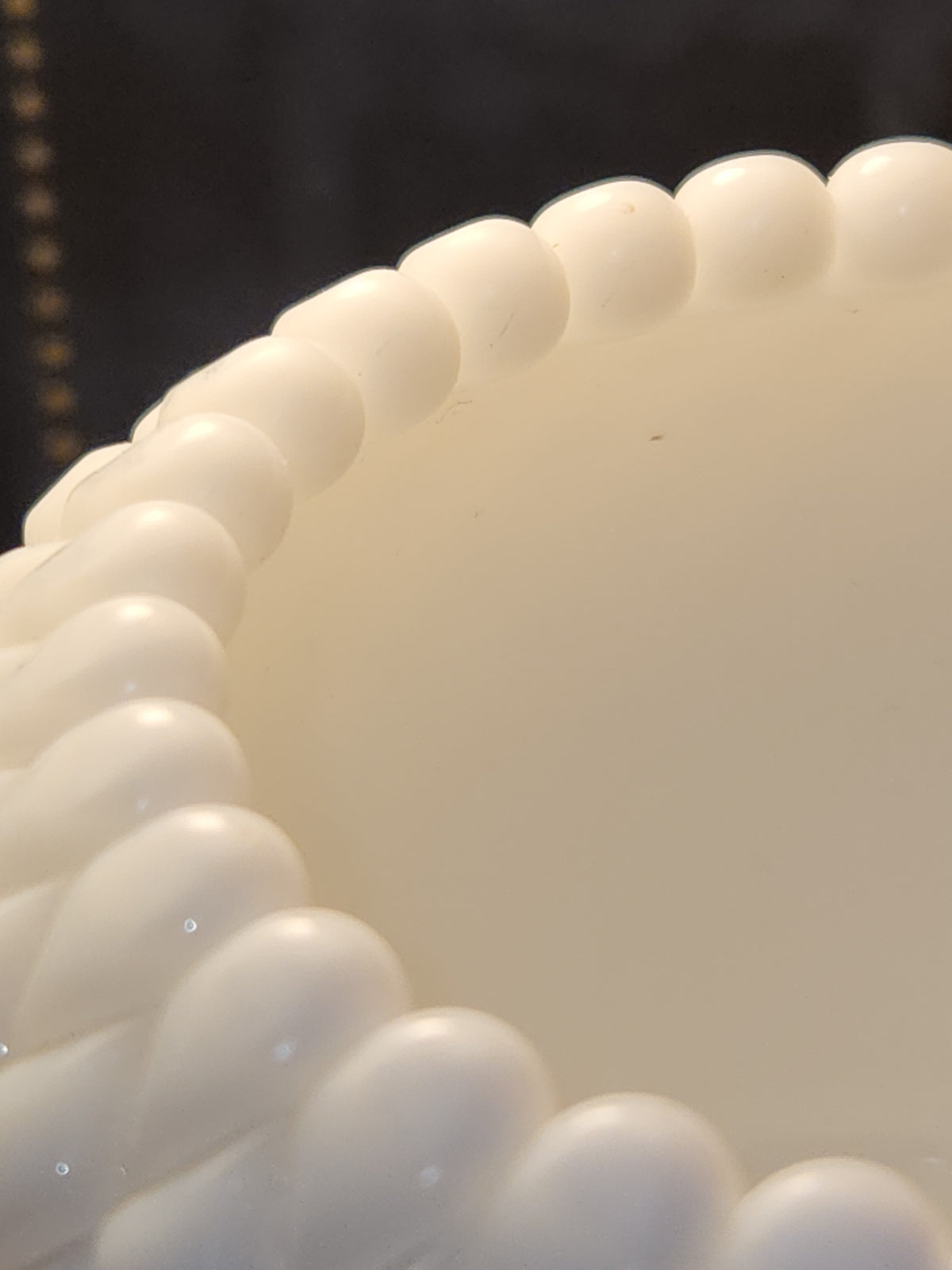 Vintage Westmoreland Milk Glass Hobnail Rose Bowl Diamond-point Pattern mg45