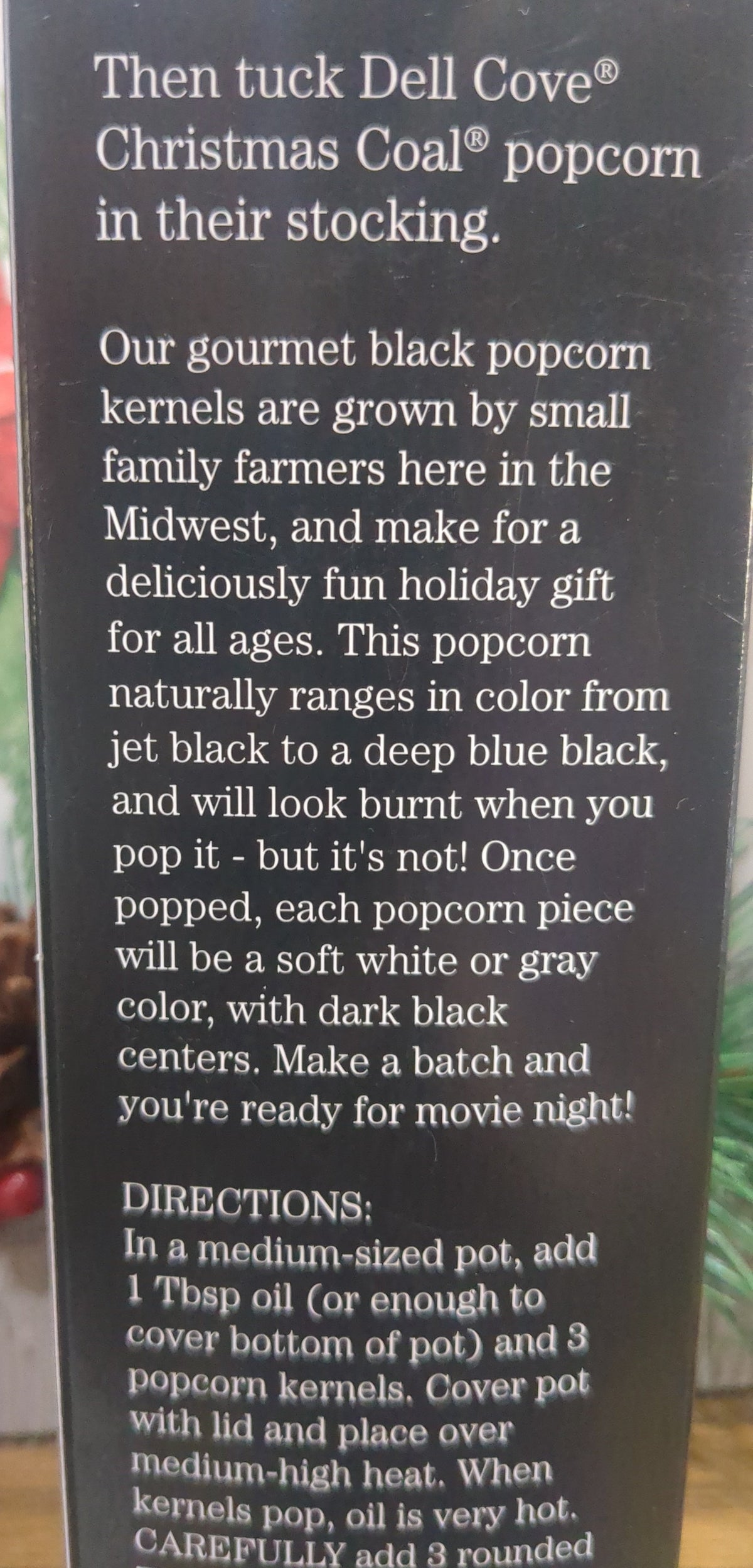 Christmas Coal Popcorn Kernels - Xmas Stocking Stuffer Gift CLEARANCE