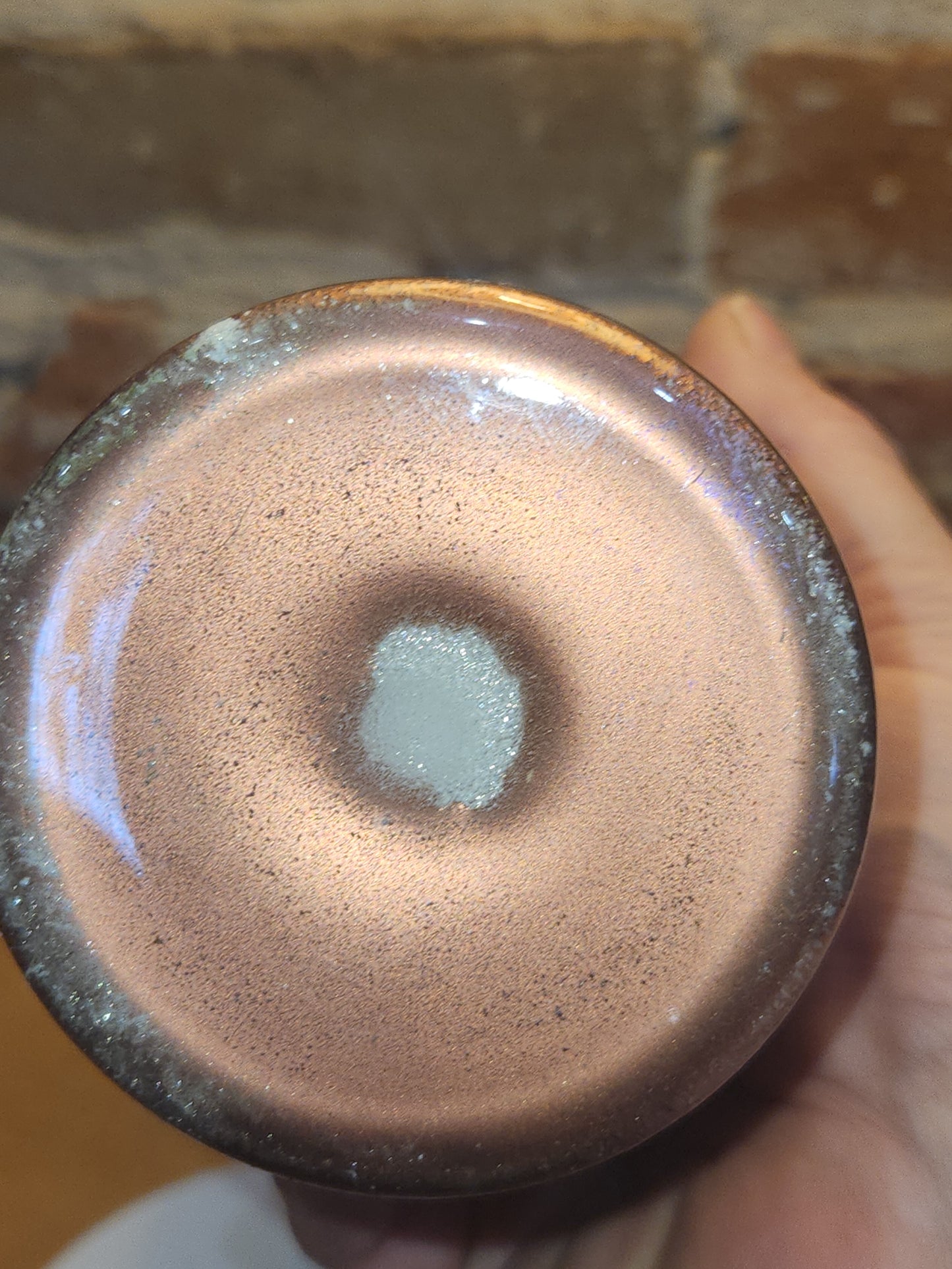 20 ounce stainless steel, Insulated, alcohol ink art Tumbler Copper White AS IS CLEARANCE ai8