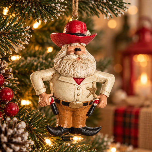 Cowboy Santa Ornament | Bert Anderson Collection