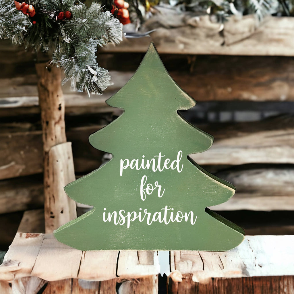 Unfinished MDF Tree Craft Blank Primitive Rustic Christmas Tree Original Style 8” Tall ws28