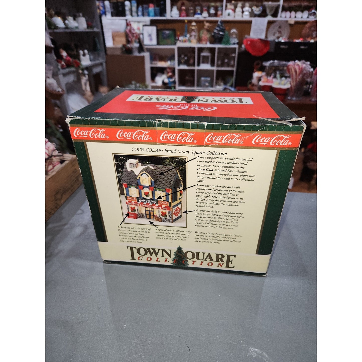 Coca-Cola Coke Town Square Collection Central High AS IS damaged roof cc41