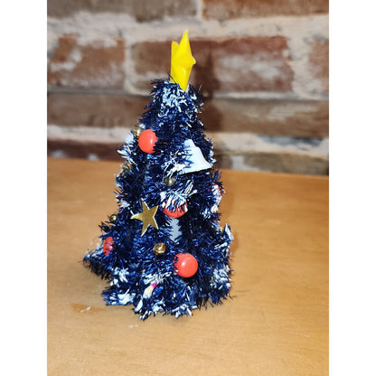 Vintage Bottle Brush Tree from 1950's Made in Japan Winking Merry Lite. Bulbs Glow UV light AS IS no lights no base bbt4