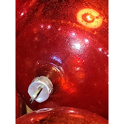 Vintage Red Glass Ornaments Set of 6 NO BOX