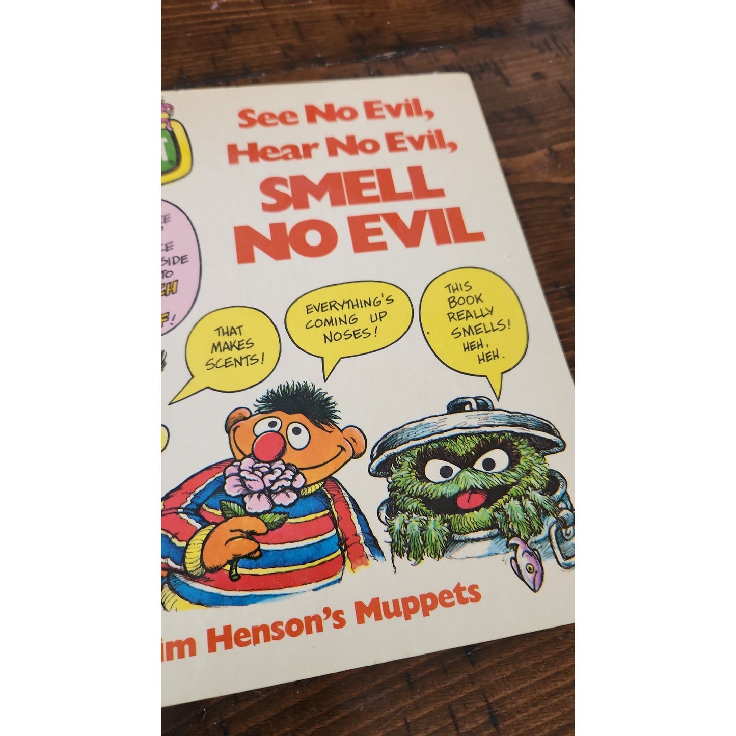 vintage See No Evil, Hear No Evil, SMELL NO EVIL Sesame Street 1975 Hardcover Book