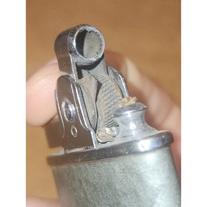 Vintage Ronson Princess Pocket Lighter Refillable Silver Hammered AS IS li9