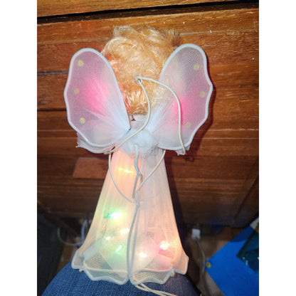 Vintage Joybrite 10 light Angel Flashing Treetop Tree Topper 9 Lights Work Does Not Flash tt44