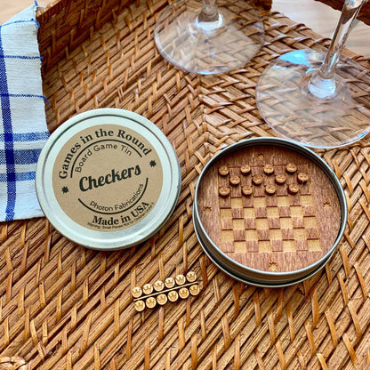 Games in the Round Checkers Small Games for Small Spaces Car Trips Vacation gr1