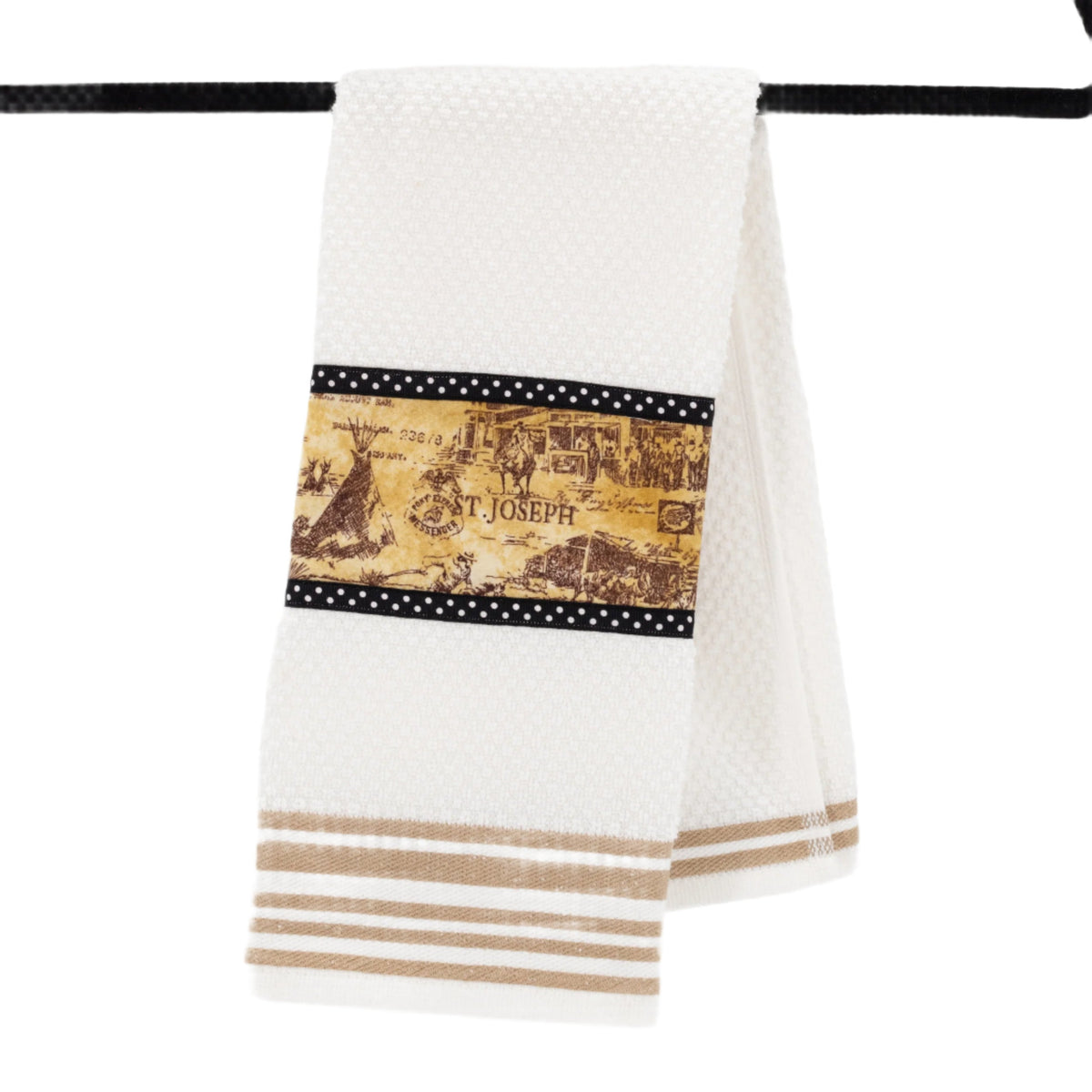 Tea Towel | Multiple Designs | Lori's Specialty Designs White Towel With Tribe Design