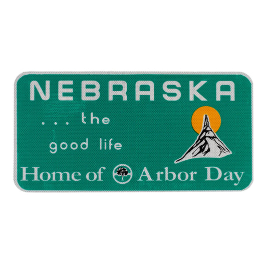 Nebraska The Good Life Replica Sign | 24" x 12" | Nebraska State Historical Society Chimney Rock