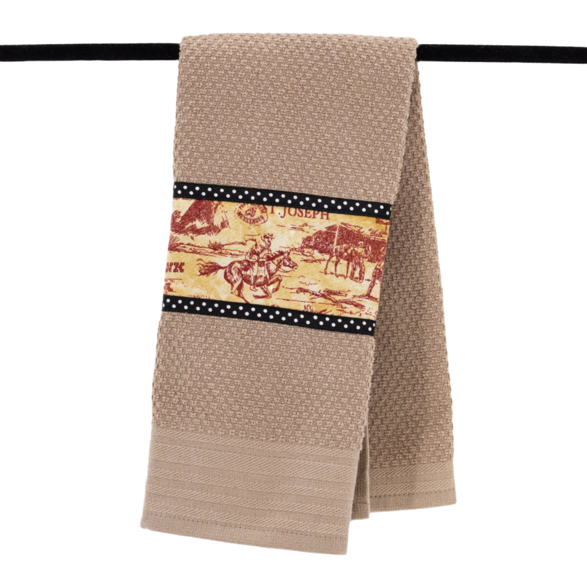 Tea Towel | Multiple Designs | Lori's Specialty Designs Tan Towel With Tribe Design
