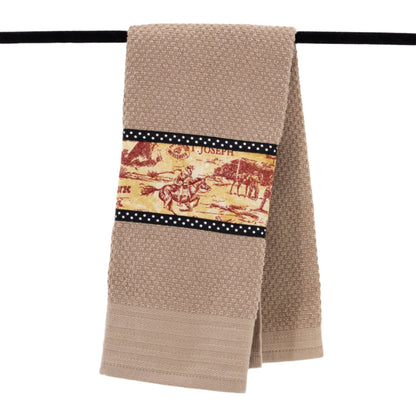Tea Towel | Multiple Designs | Lori's Specialty Designs Tan Towel With Tribe Design