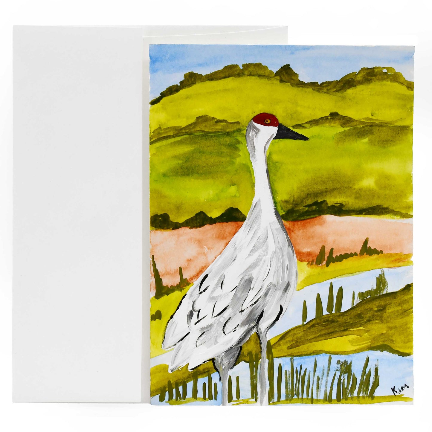Hand Painted Crane Card | Multiple Designs | The Painted Attic