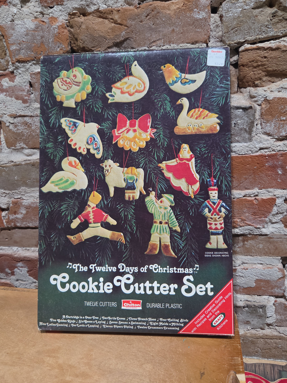 Vintage Collectible Cookie Cutters Kraft Kitchens The Twelve Days Of Christmas Plastic Cookie Cutters 1978 With Box cc76