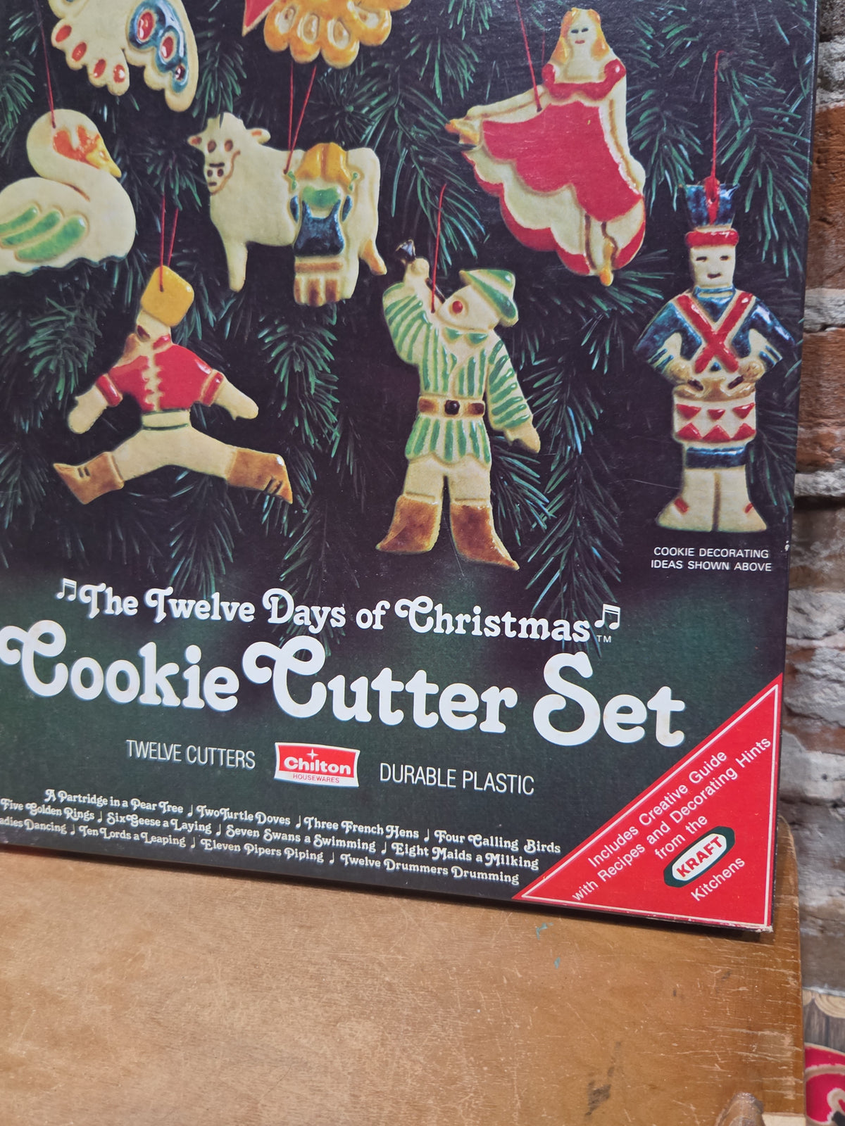 Vintage Collectible Cookie Cutters Kraft Kitchens The Twelve Days Of Christmas Plastic Cookie Cutters 1978 With Box cc76