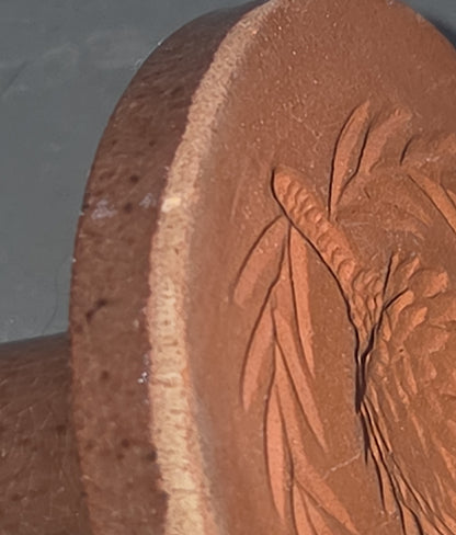 Vintage Cookie Stamp Rycraft Terra Cotta Thistle Pattern