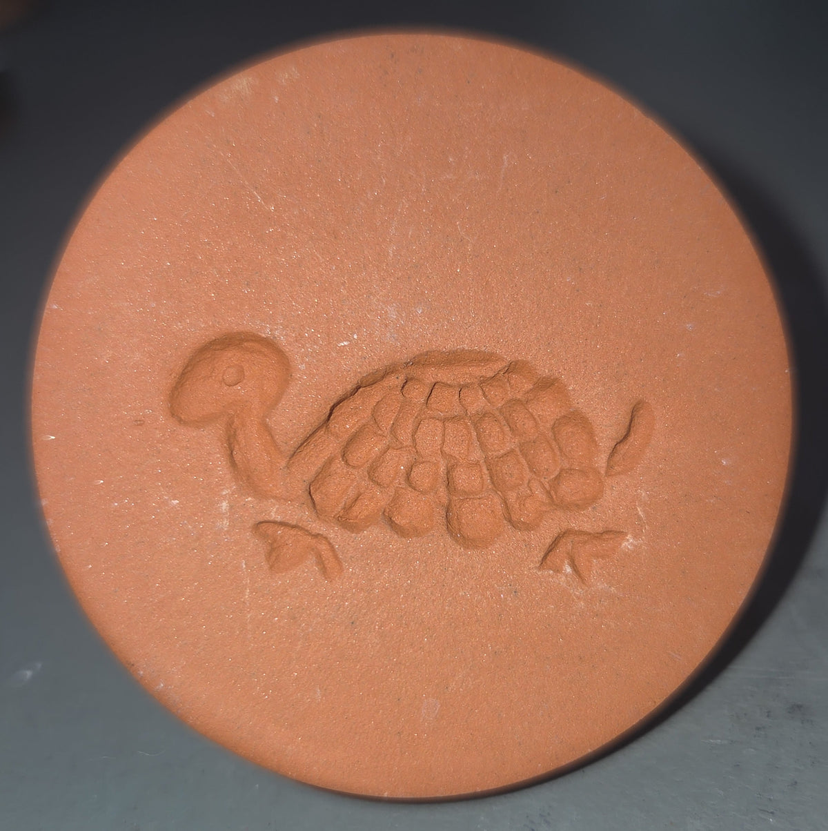 Vintage Cookie Stamp Rycraft Terra Cotta Turtle Pattern