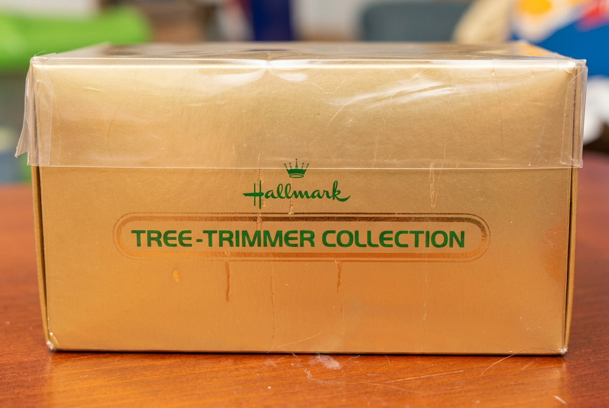Vintage Hallmark Tree-Trimmer Ornament 1980 Merry Carousel Twirl About Motion 3rd in Series Santa Reindeer