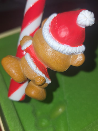 Vintage Hallmark Tree-Trimmer Ornament A Christmas Treat Bear Candy Cane 1979
