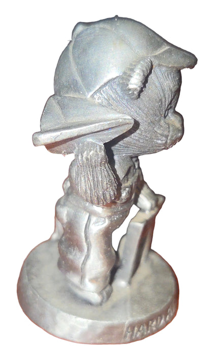 Vintage Avon Pewter Benjamin Bearington Little Bear Hard at Work Paper Airplane No Box