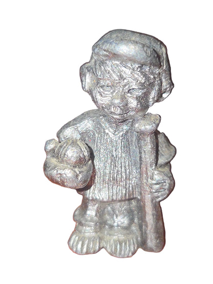 Vintage Mini Pewter Baseball Player Boy