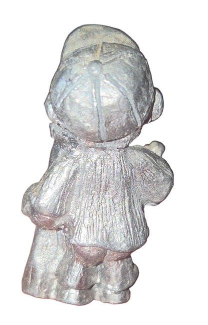 Vintage Mini Pewter Baseball Player Boy
