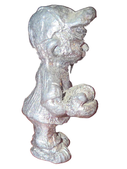 Vintage Mini Pewter Baseball Player Boy