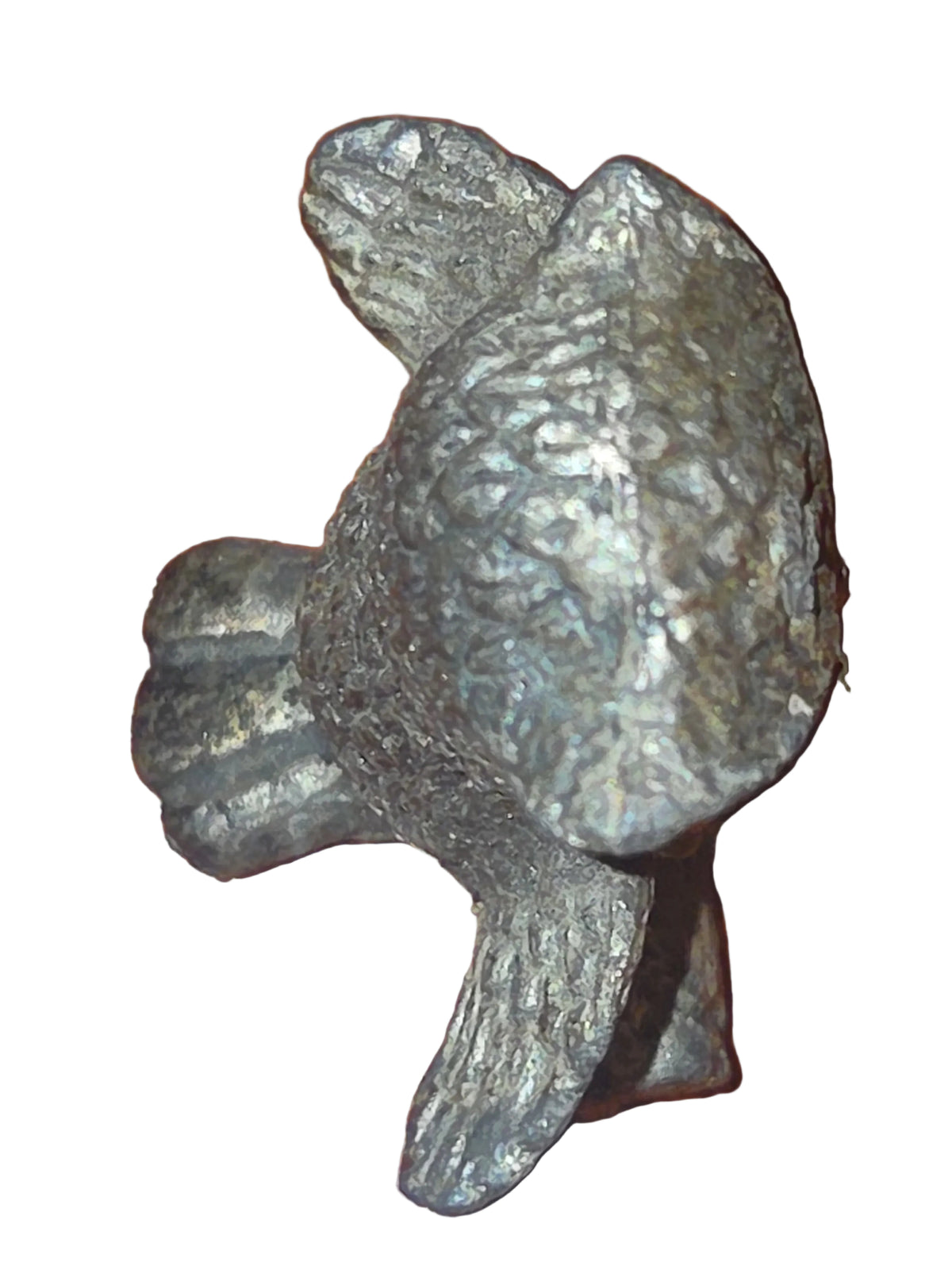 Vintage Mini Pewter Pewter Barn Owl on Tree Branch