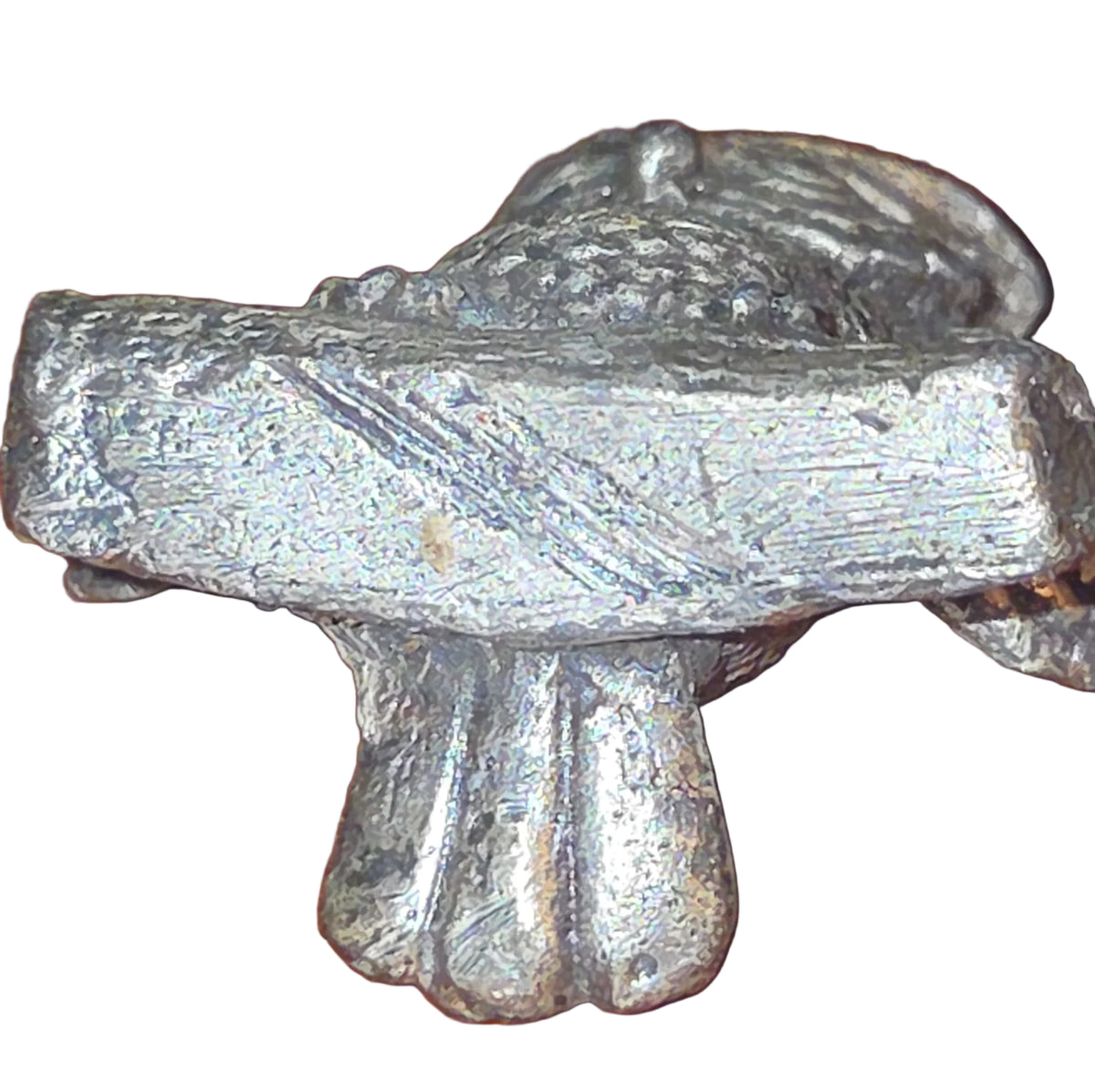 Vintage Mini Pewter Pewter Barn Owl on Tree Branch