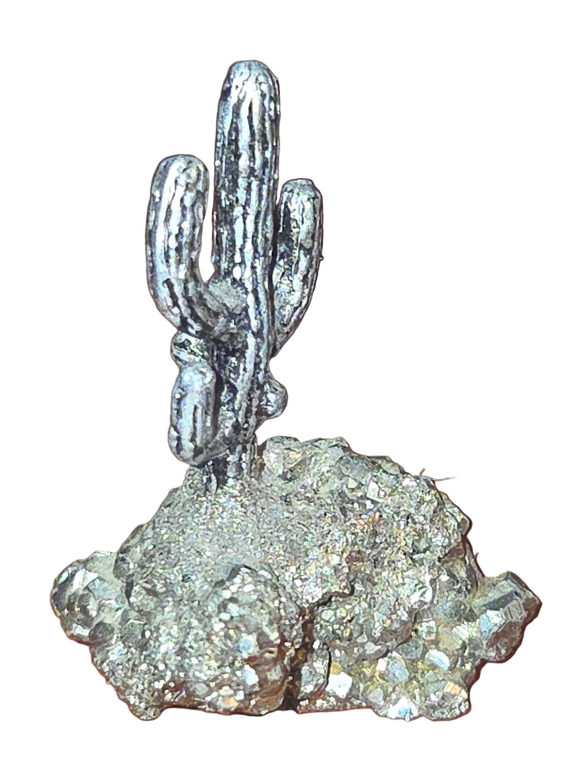 Vintage Pyrite Fool’s Gold with Cactus Tourist Souvenir
