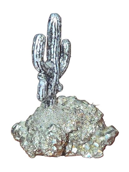 Vintage Pyrite Fool’s Gold with Cactus Tourist Souvenir
