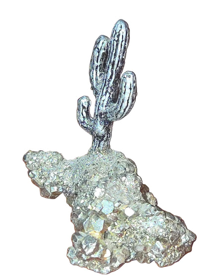 Vintage Pyrite Fool’s Gold with Cactus Tourist Souvenir