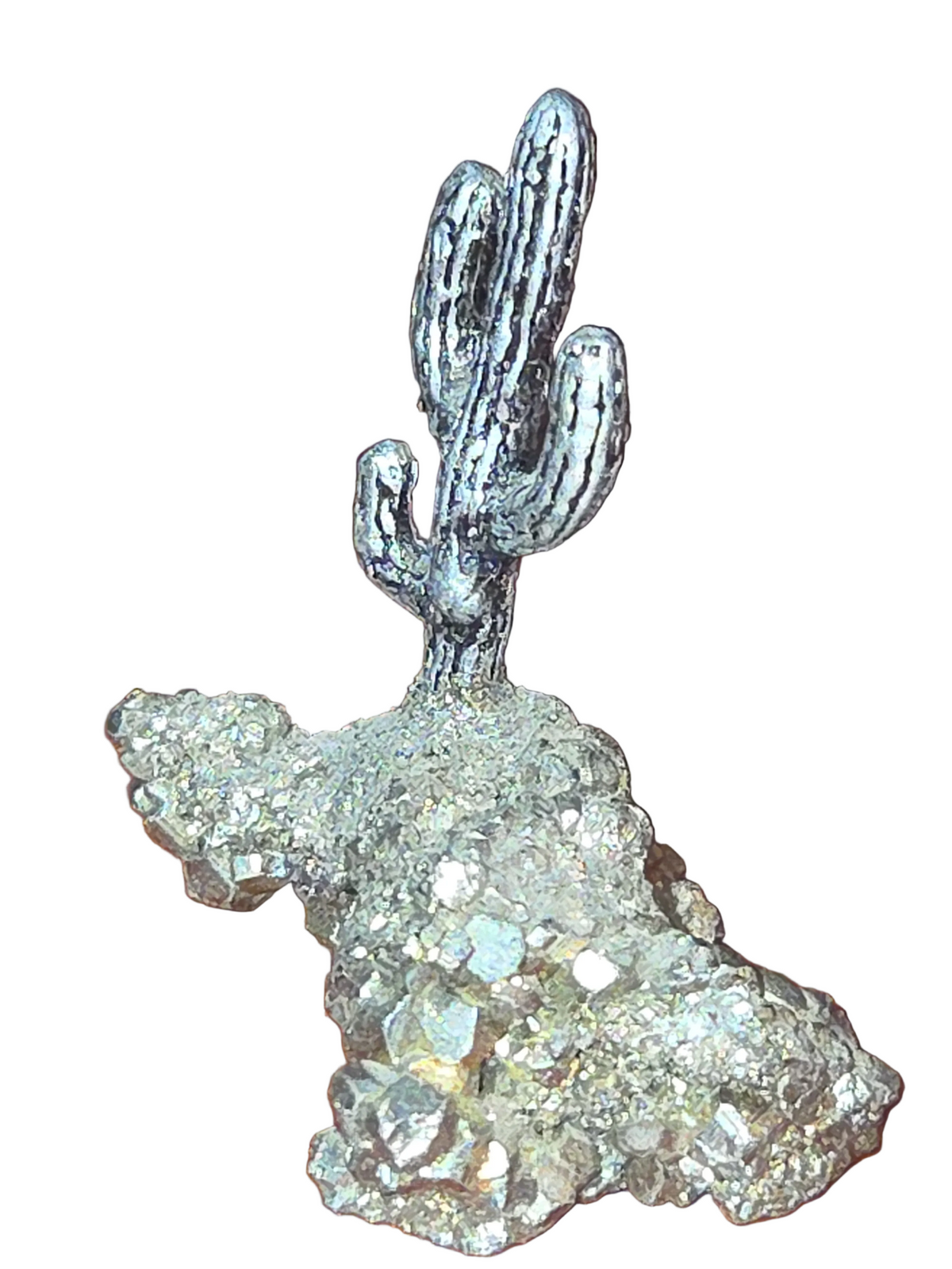 Vintage Pyrite Fool’s Gold with Cactus Tourist Souvenir