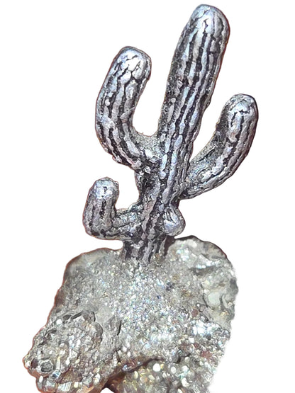 Vintage Pyrite Fool’s Gold with Cactus Tourist Souvenir