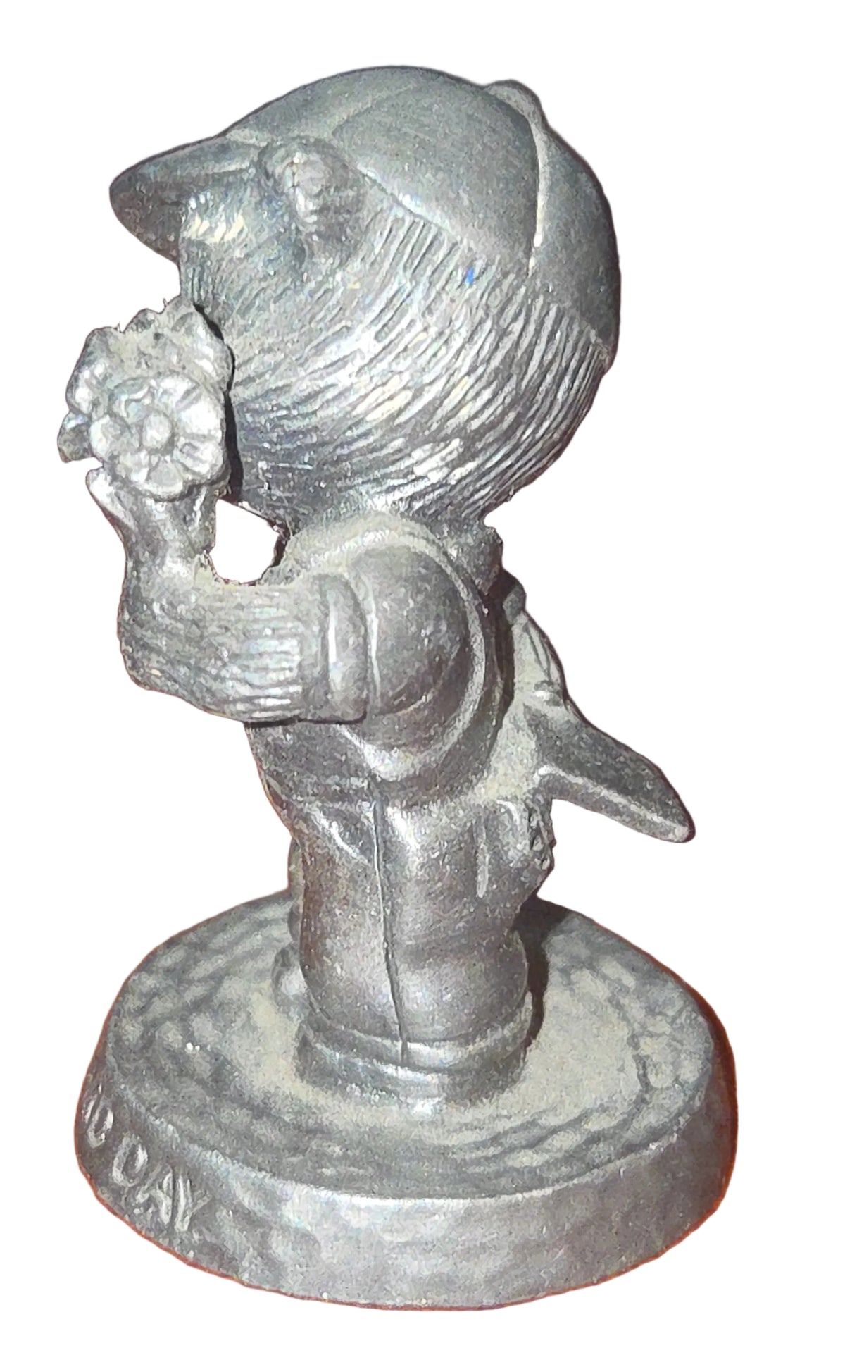 Vintage Avon Pewter Benjamin Bearington Little Bear Report Card Day Flowers